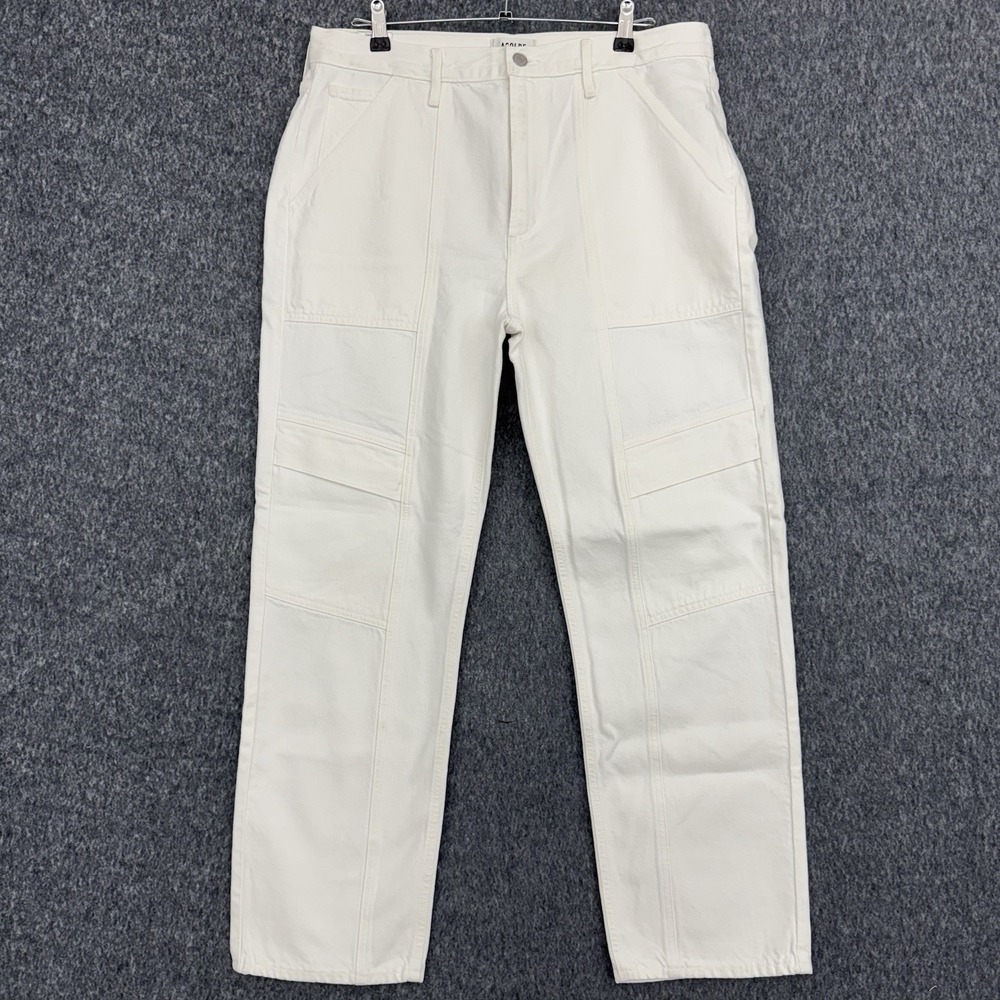 AGOLDE Cooper Cargo Jeans Women's 31 Milkshake Wash Organic Cotton